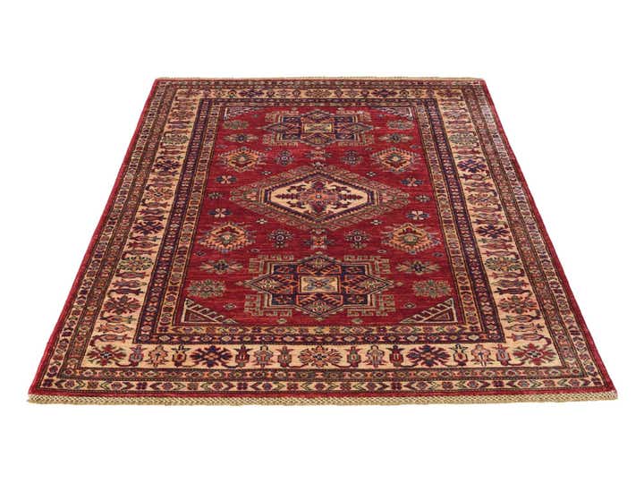 4' 2 x 5' 11 Hand Knotted Kazak Rug