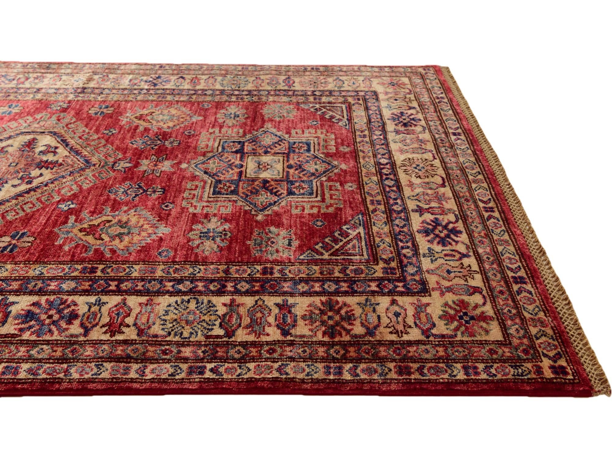 4' 2 x 5' 11 Hand Knotted Kazak Rug