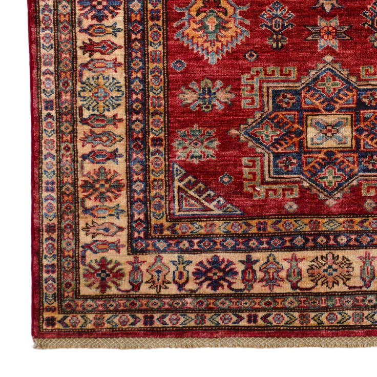 Detail image of 4' 2 x 5' 11 Hand Knotted Kazak Rug