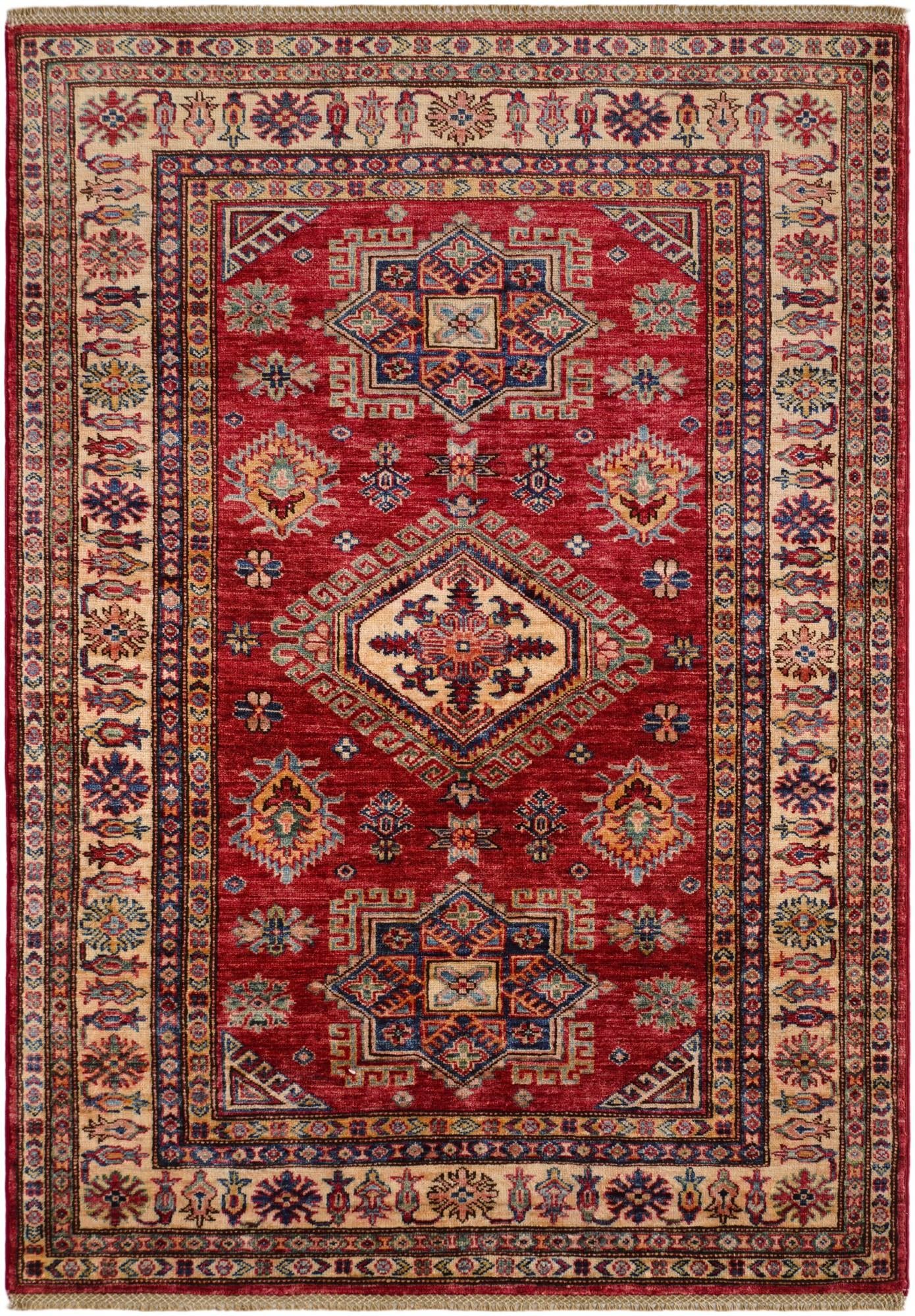 4' 2 x 5' 11 Hand Knotted Kazak Rug