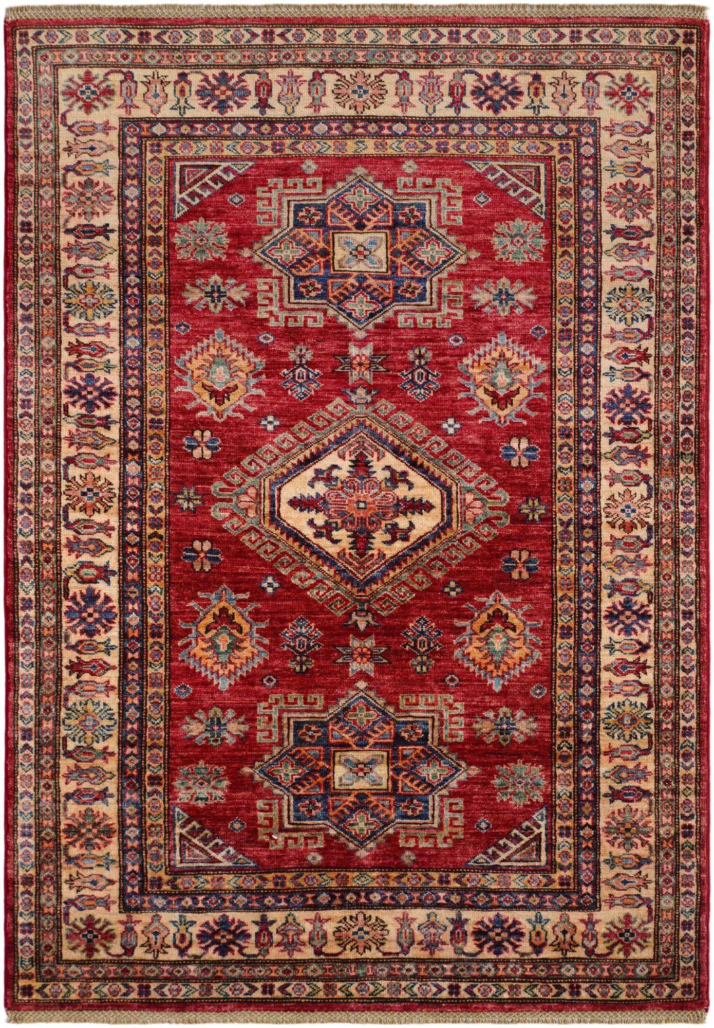 4' 2 x 5' 11 Hand Knotted Kazak Rug