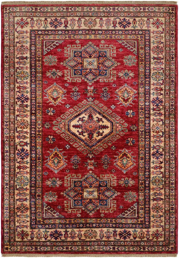 4' 2 x 5' 11 Hand Knotted Kazak Rug