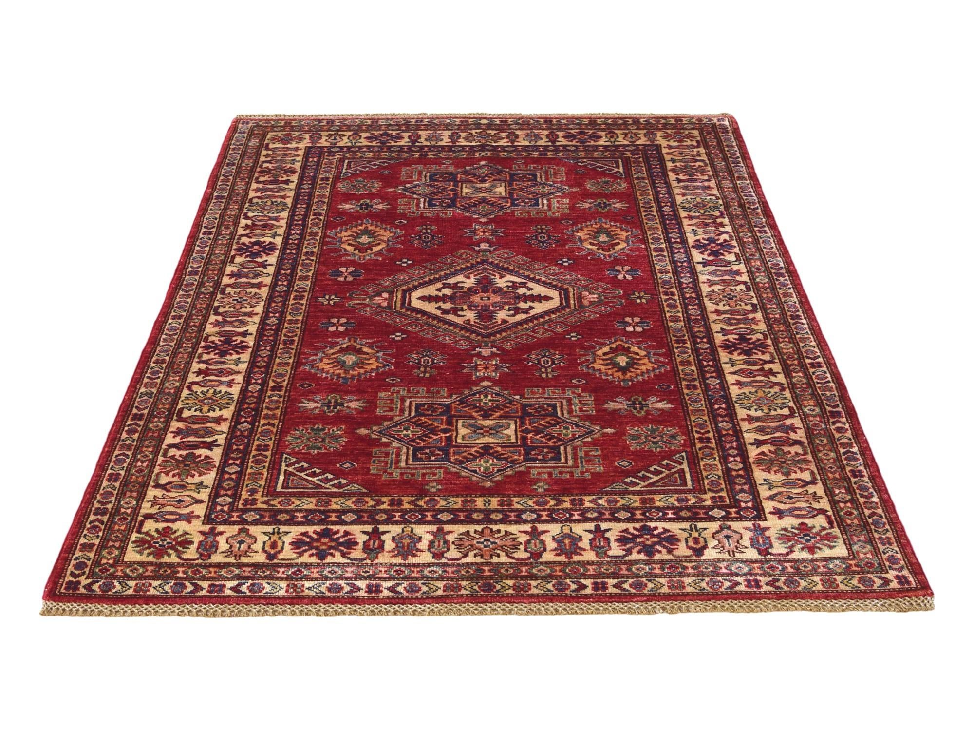 4' 2 x 5' 11 Hand Knotted Kazak Rug