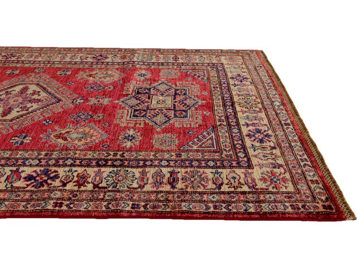 Detail image of 4' 2 x 5' 11 Hand Knotted Kazak Rug