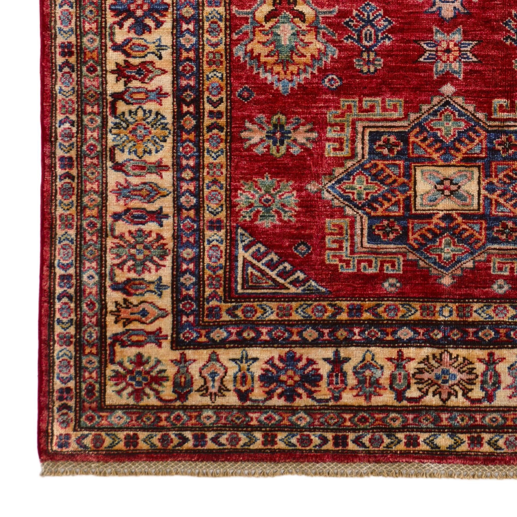 4' 2 x 5' 11 Hand Knotted Kazak Rug