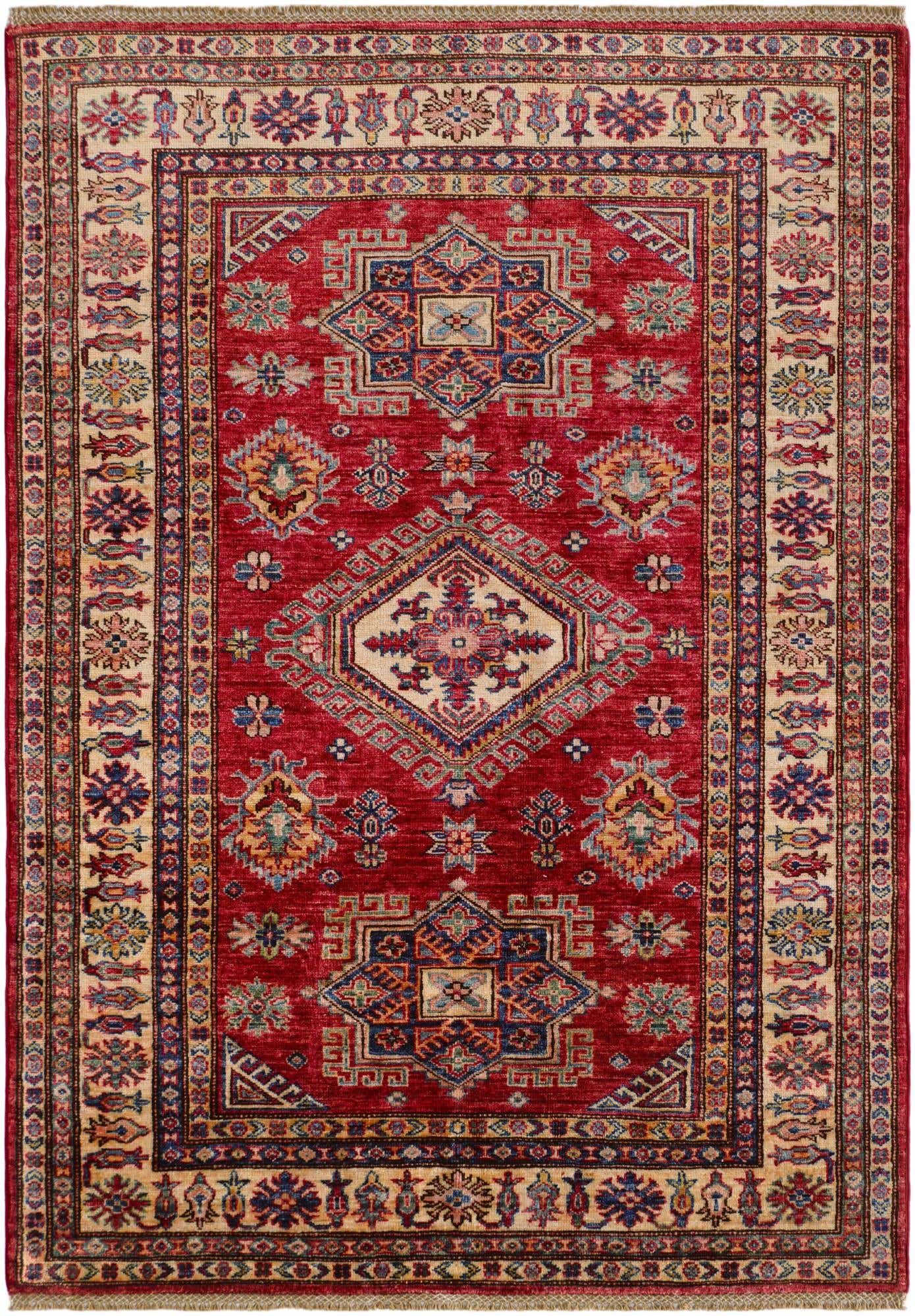 4' 2 x 5' 11 Hand Knotted Kazak Rug
