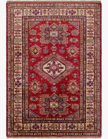 4' 2 x 5' 11 Hand Knotted Kazak Rug
