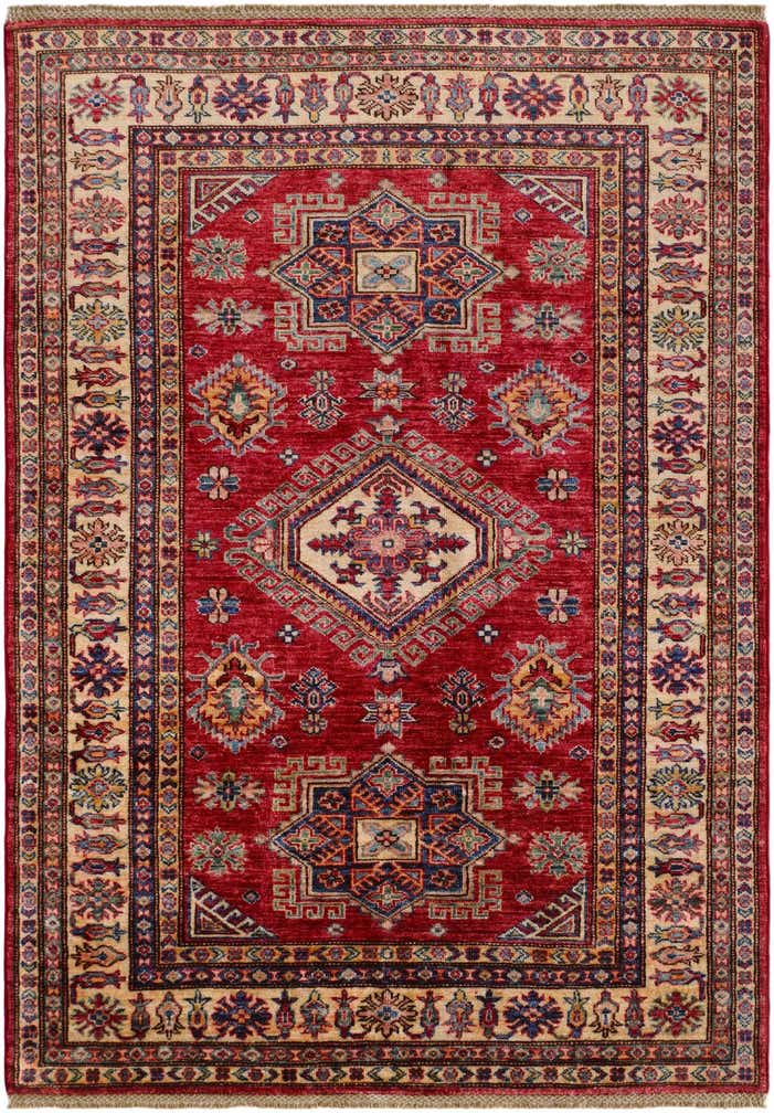 4' 2 x 5' 11 Hand Knotted Kazak Rug