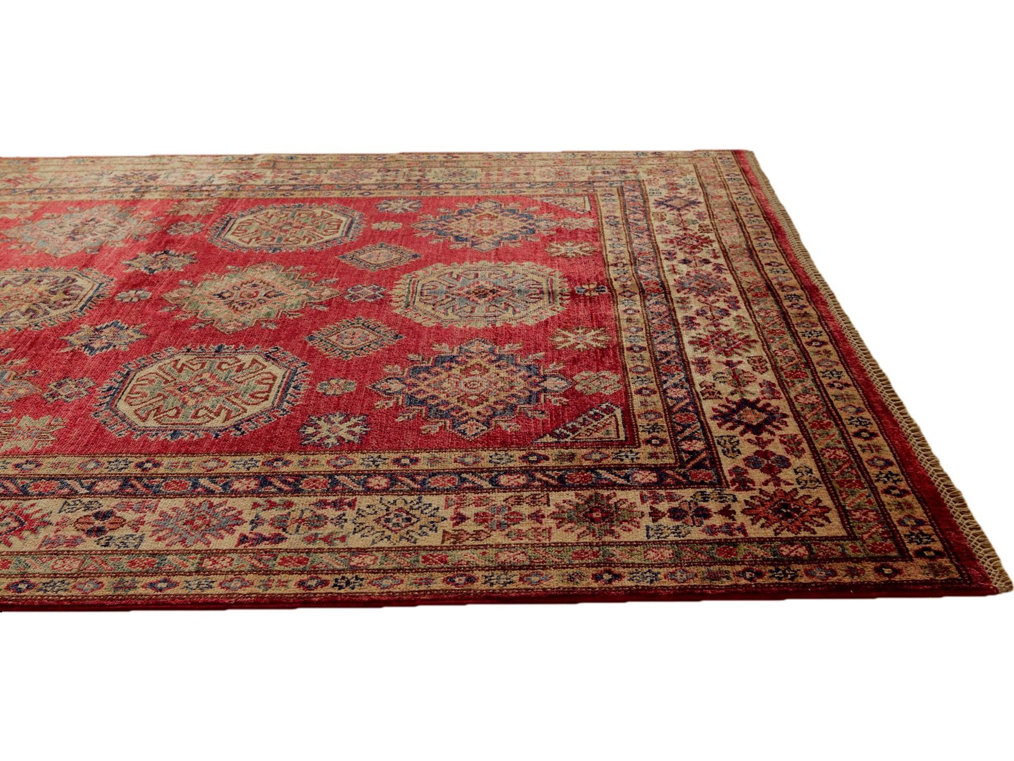 5' 9 x 8' 2 Hand Knotted Kazak Rug