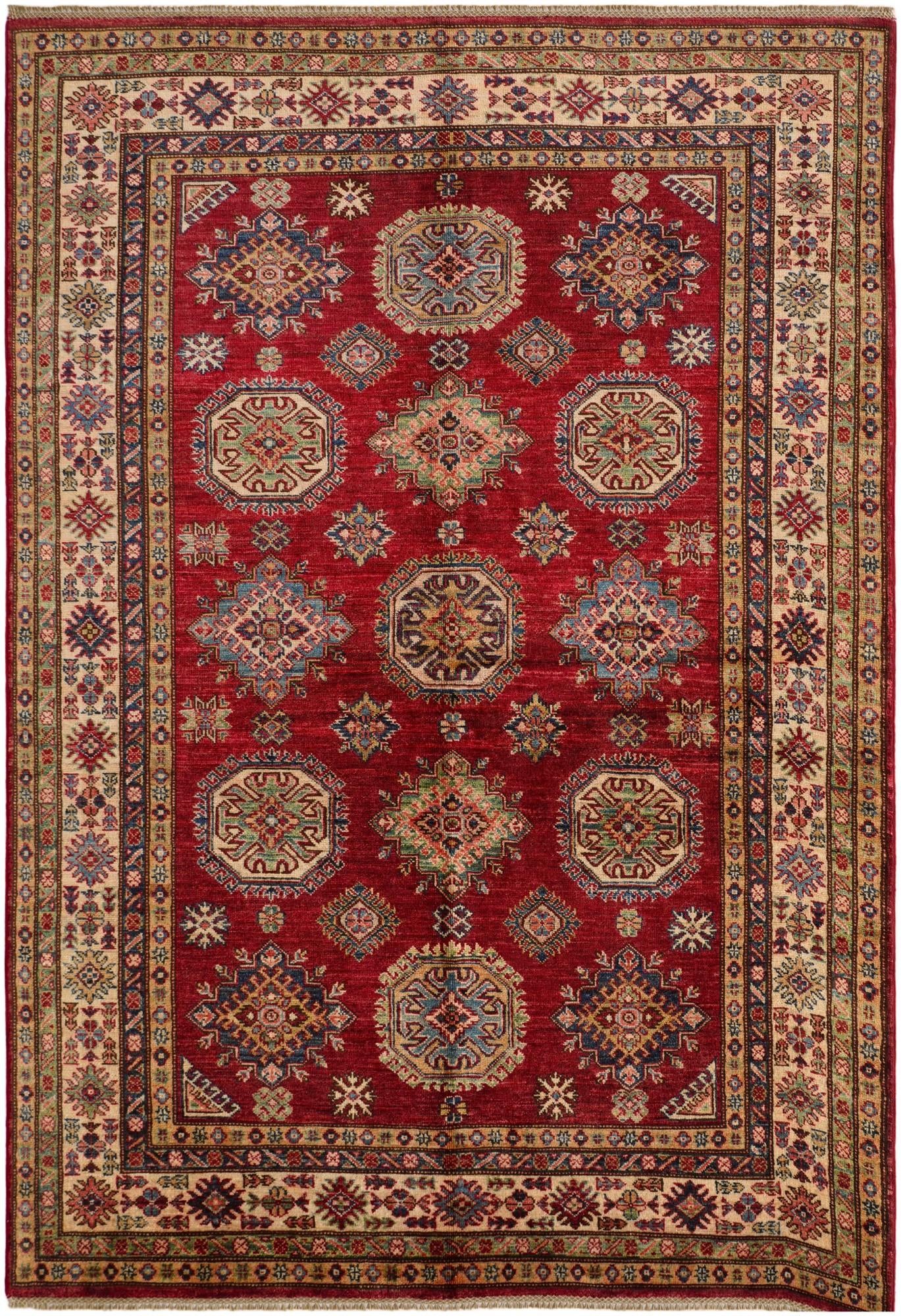 5' 9 x 8' 2 Hand Knotted Kazak Rug