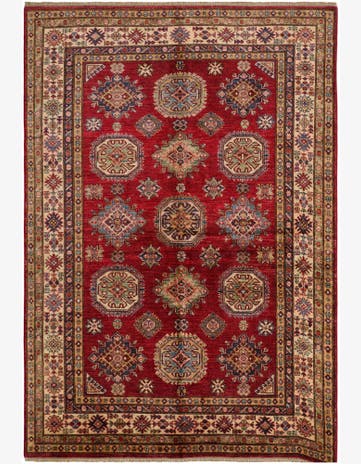 5' 9 x 8' 2 Hand Knotted Kazak Rug