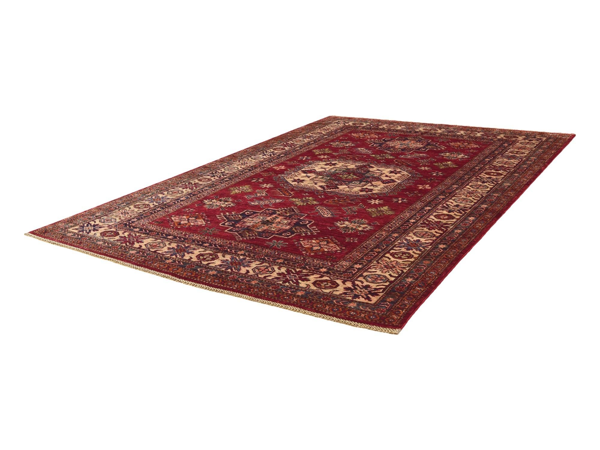 5' 8 x 8' 3 Hand Knotted Kazak Rug