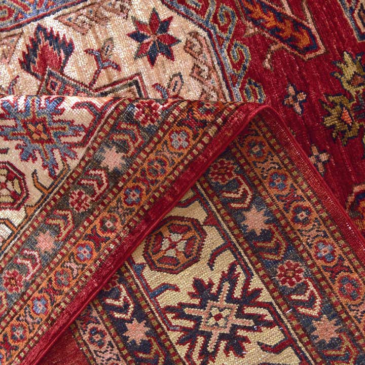 5' 8 x 8' 3 Hand Knotted Kazak Rug