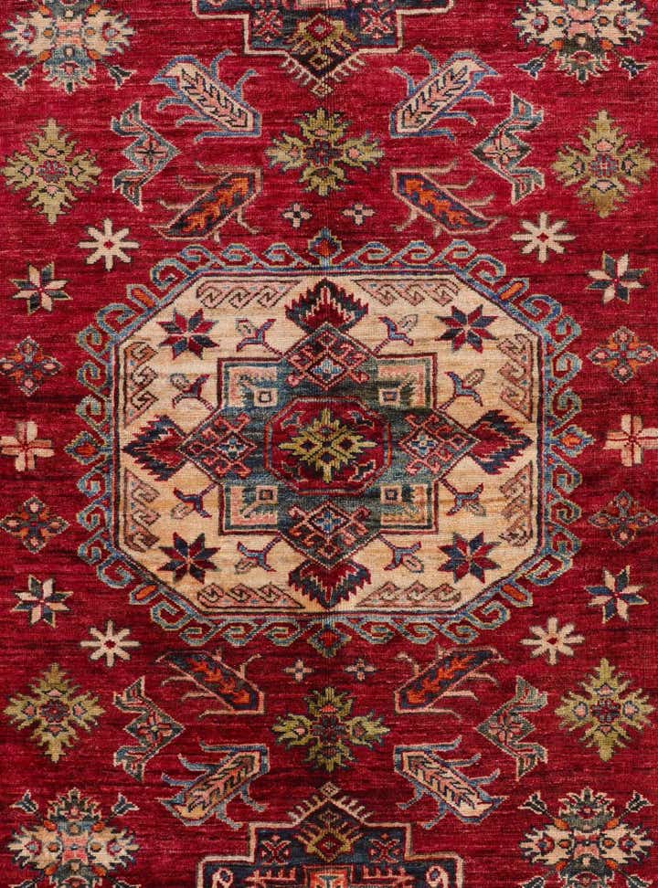 5' 8 x 8' 3 Hand Knotted Kazak Rug