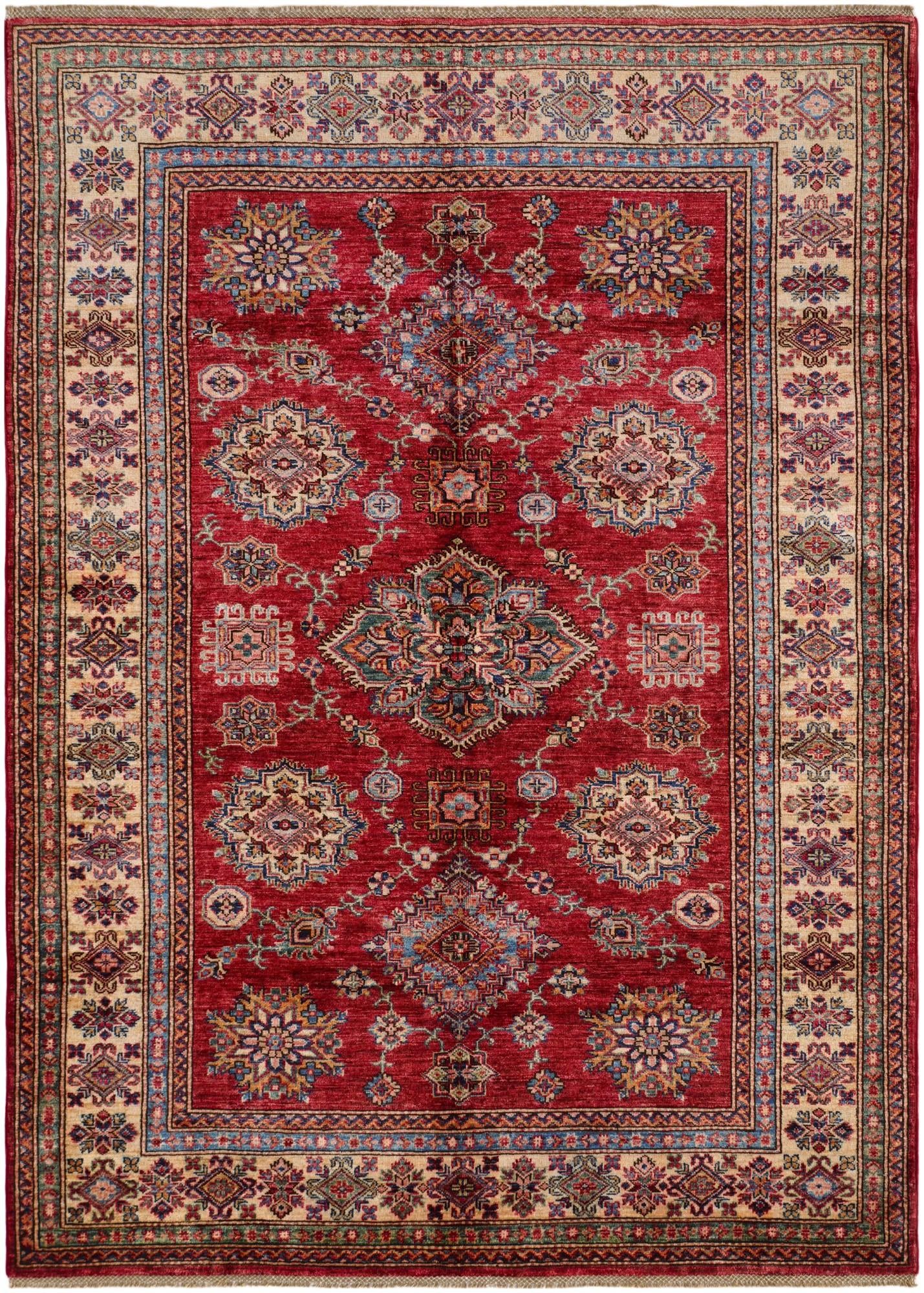 6' x 8' 1 Hand Knotted Kazak Rug