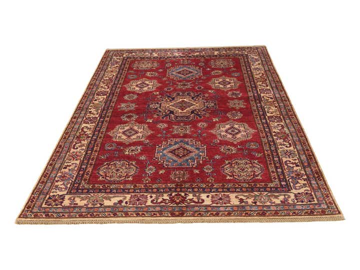 5' 11 x 8' Hand Knotted Kazak Rug