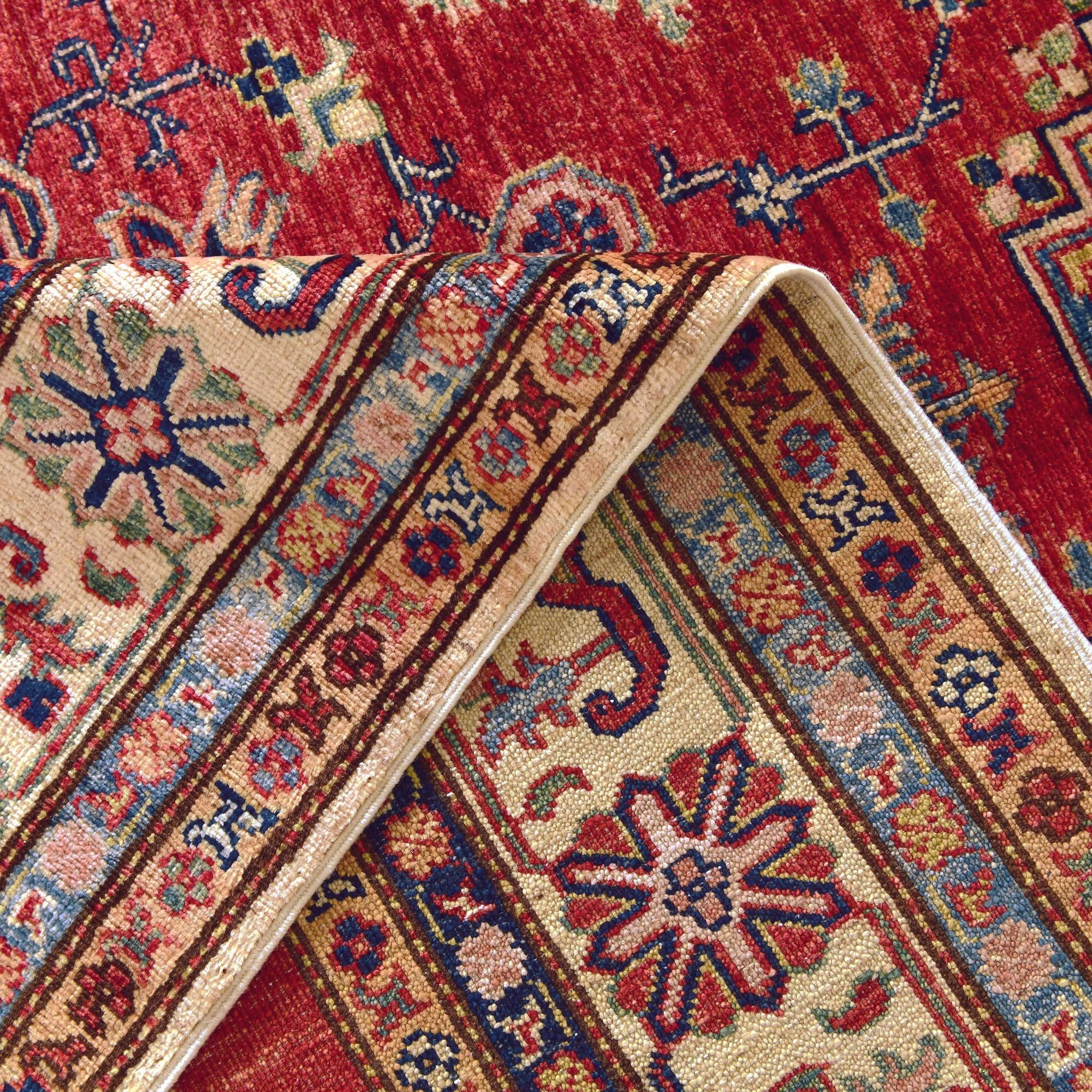 5' 11 x 8' Hand Knotted Kazak Rug