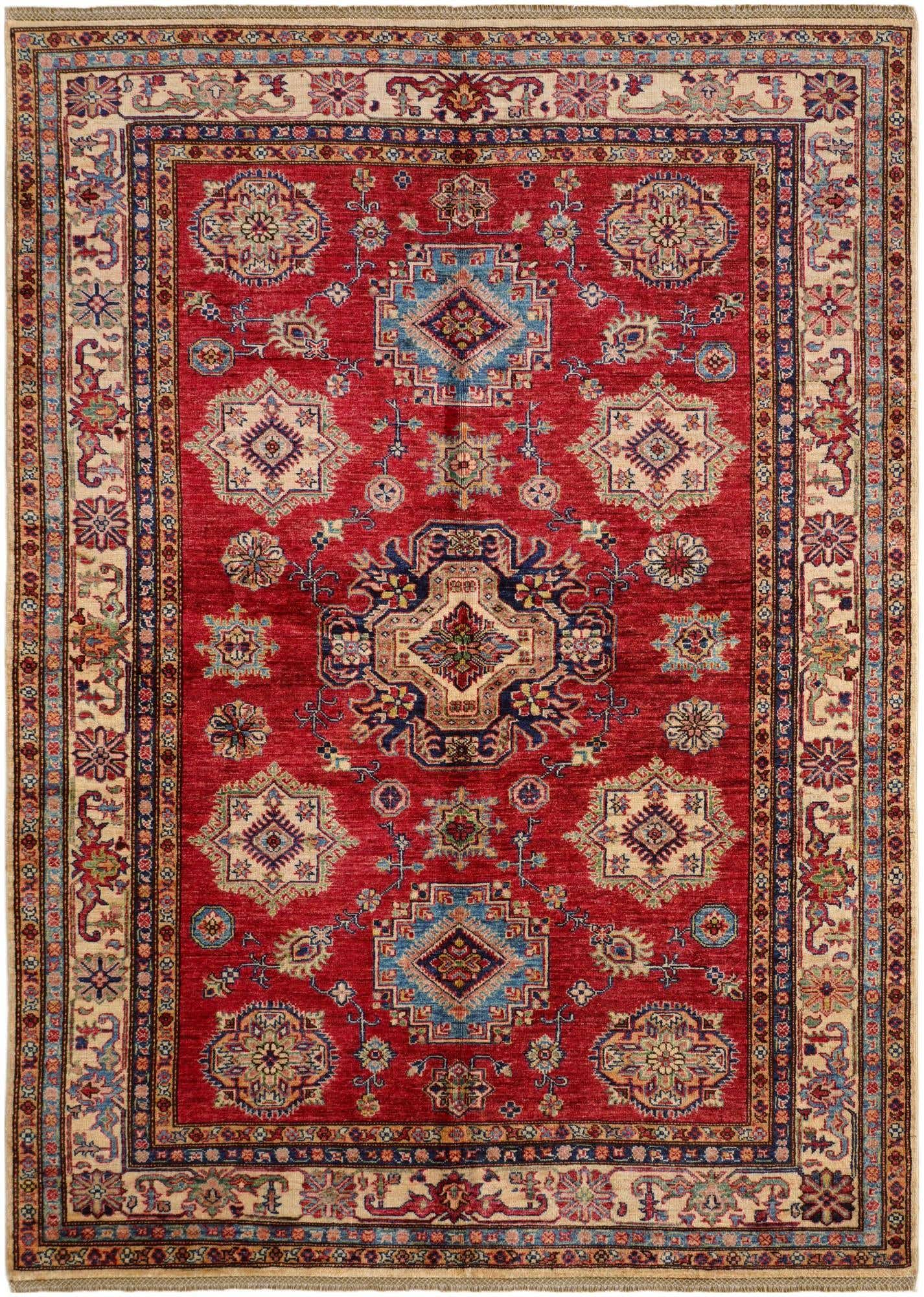 5' 11 x 8' Hand Knotted Kazak Rug