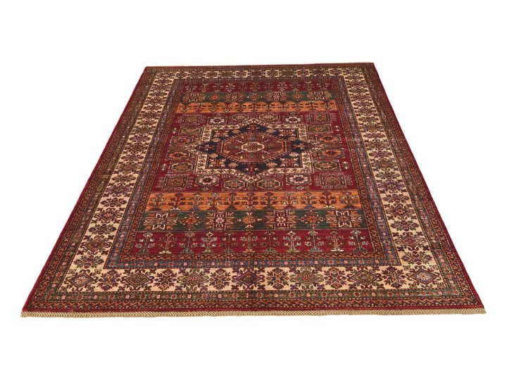 5' 10 x 7' 11 Hand Knotted Kazak Rug