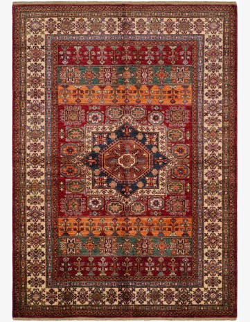 5' 10 x 7' 11 Hand Knotted Kazak Rug
