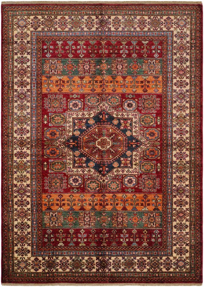 5' 10 x 7' 11 Hand Knotted Kazak Rug