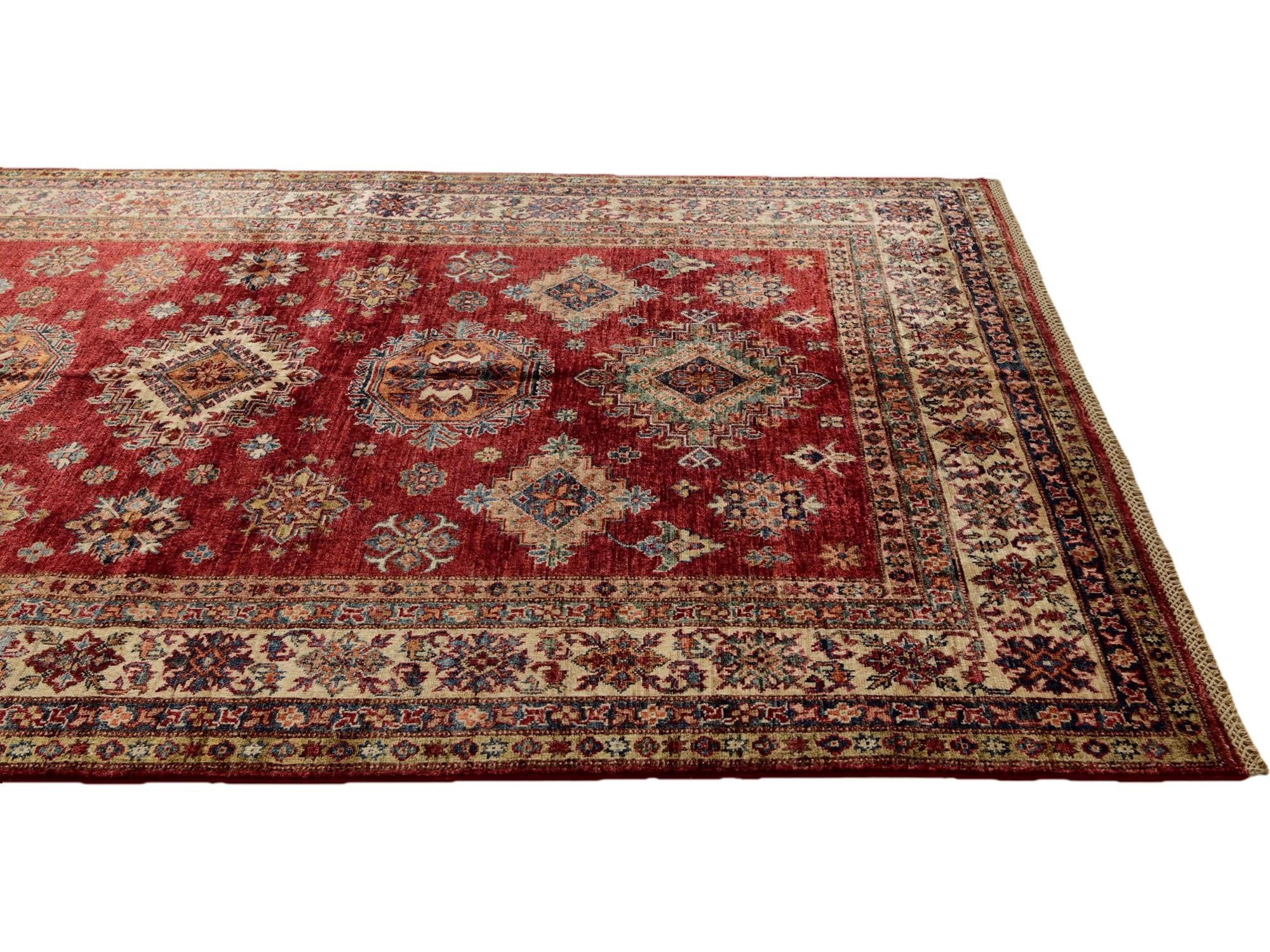 5' 8 x 8' Hand Knotted Kazak Rug