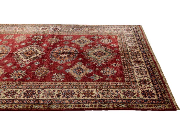 Detail image of 5' 8 x 8' Hand Knotted Kazak Rug