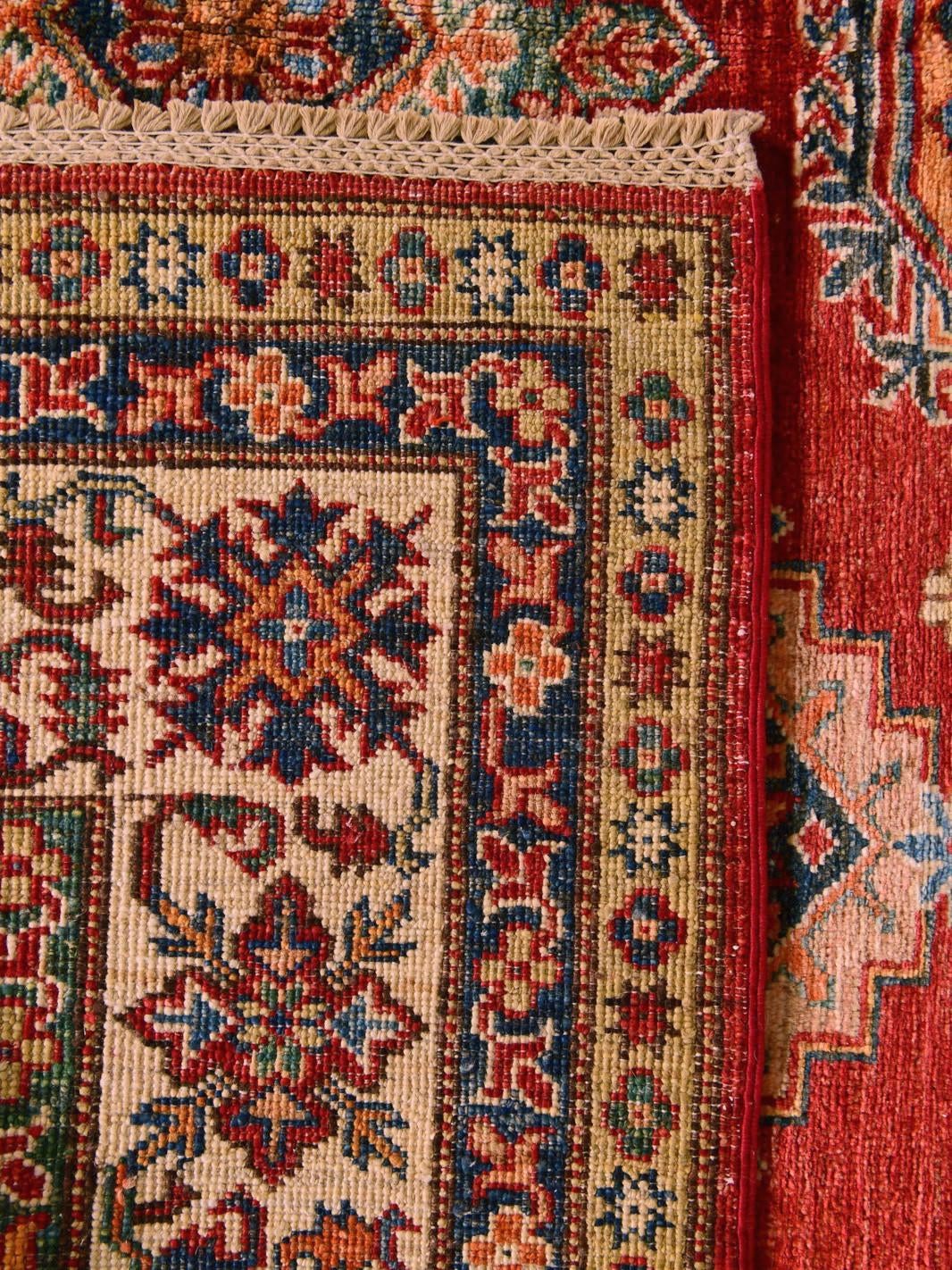 Detail image 12 of 12: 5' 8 x 8' Hand Knotted Kazak Rug