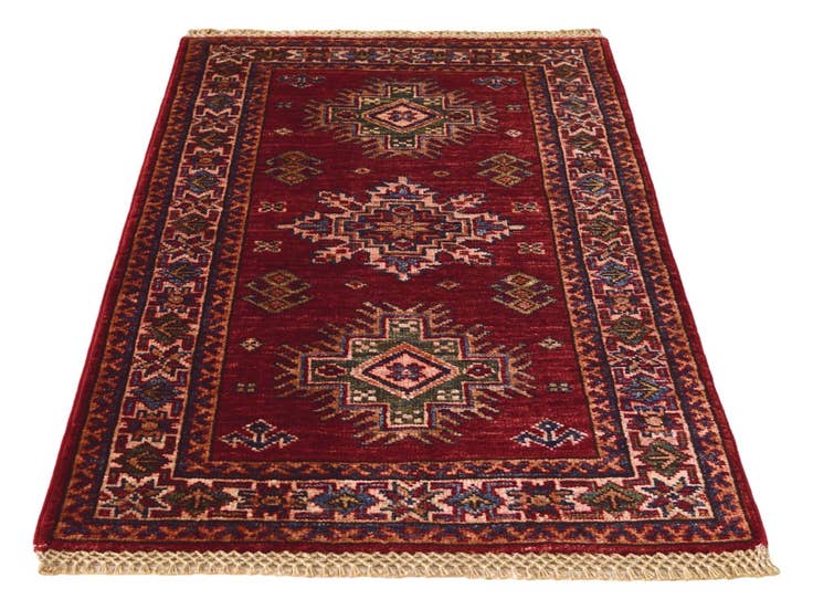 Detail image of 2' x 3' 3 Hand Knotted Kazak Rug