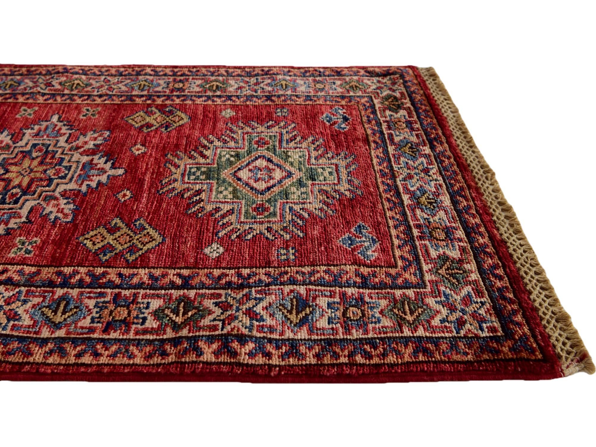 2' x 3' 3 Hand Knotted Kazak Rug