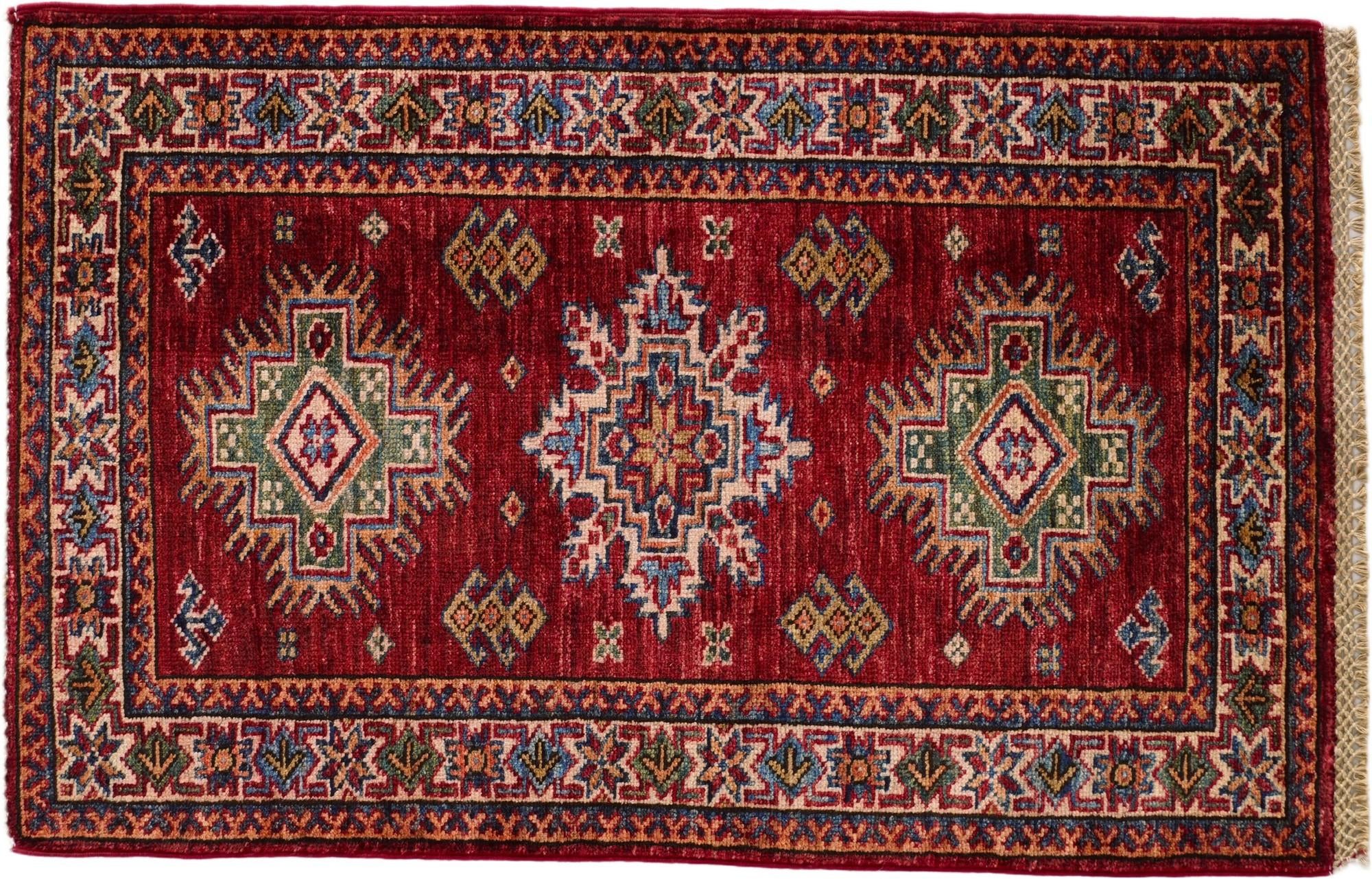 2' x 3' 3 Hand Knotted Kazak Rug