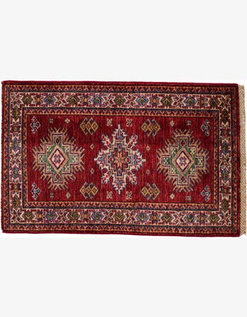 2' x 3' 3 Hand Knotted Kazak Rug