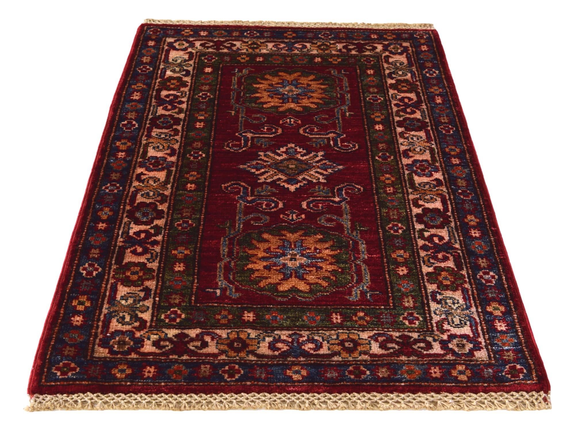 2' x 3' 1 Hand Knotted Kazak Rug