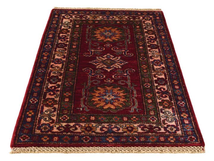 2' x 3' 1 Hand Knotted Kazak Rug