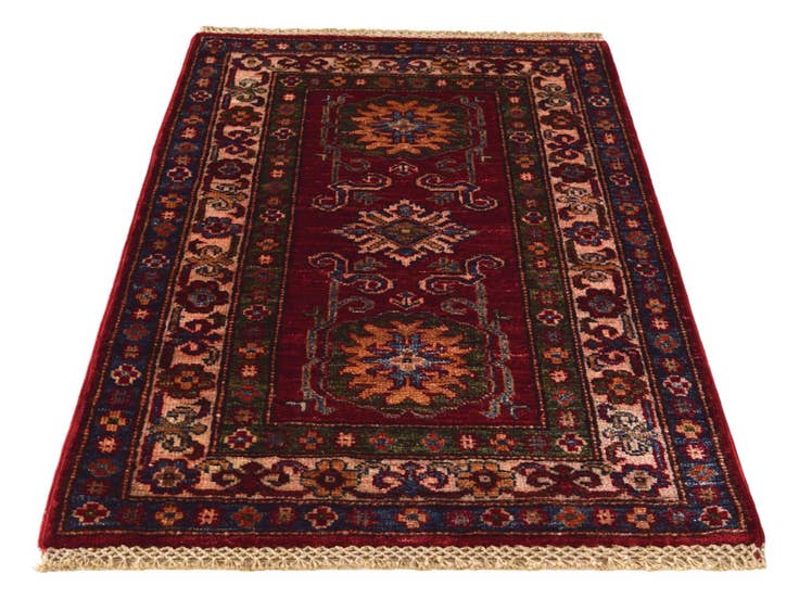 Detail image of 2' x 3' 1 Hand Knotted Kazak Rug