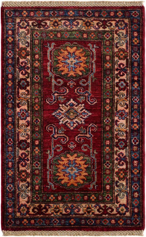 2' x 3' 1 Hand Knotted Kazak Rug