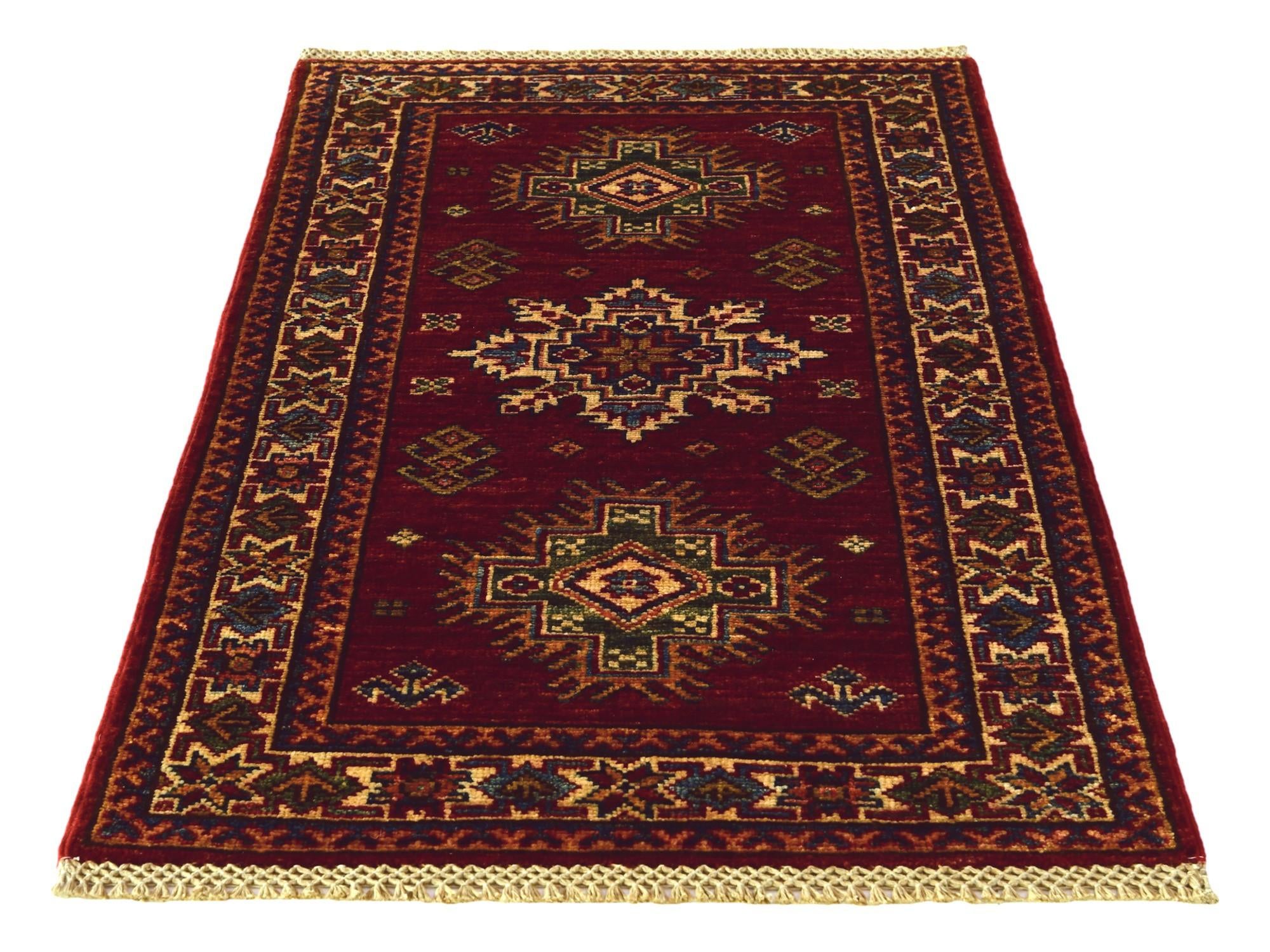 2' x 3' 2 Hand Knotted Kazak Rug