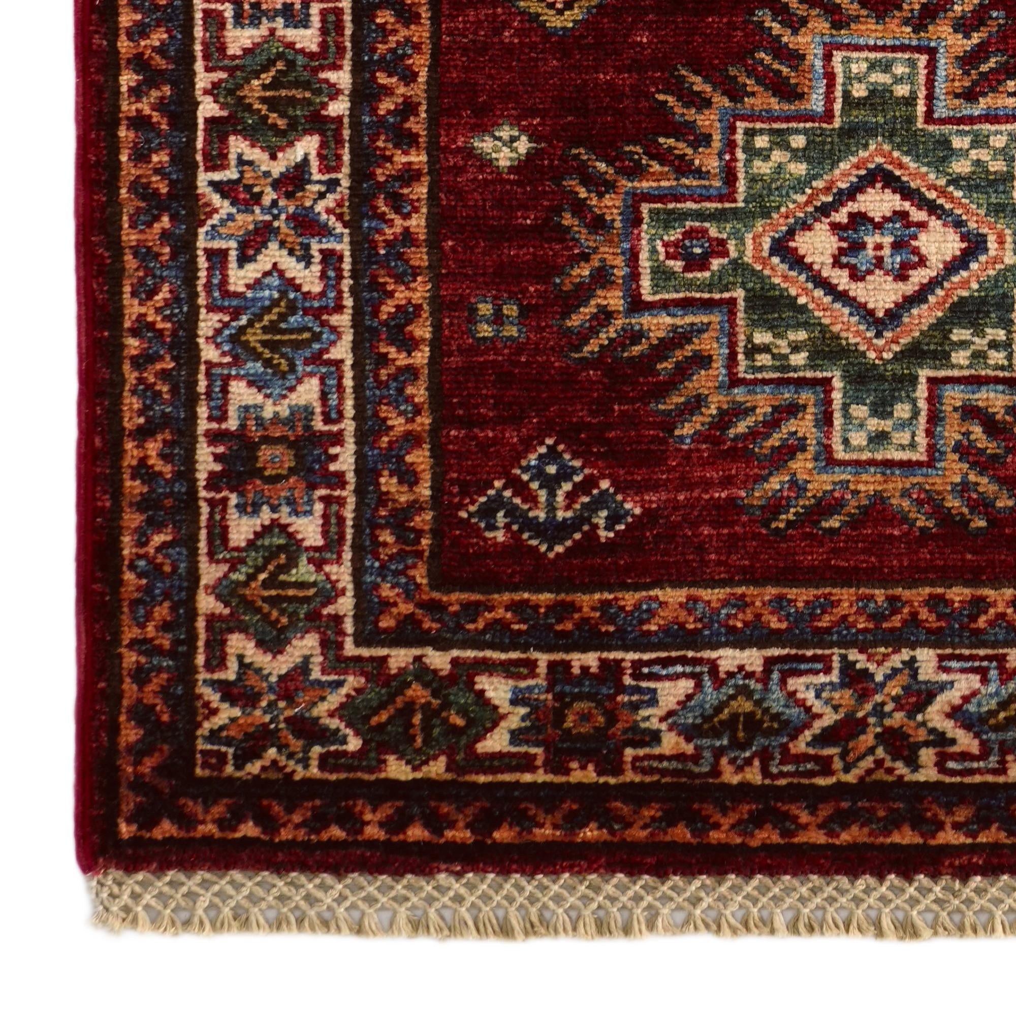 2' x 3' 2 Hand Knotted Kazak Rug