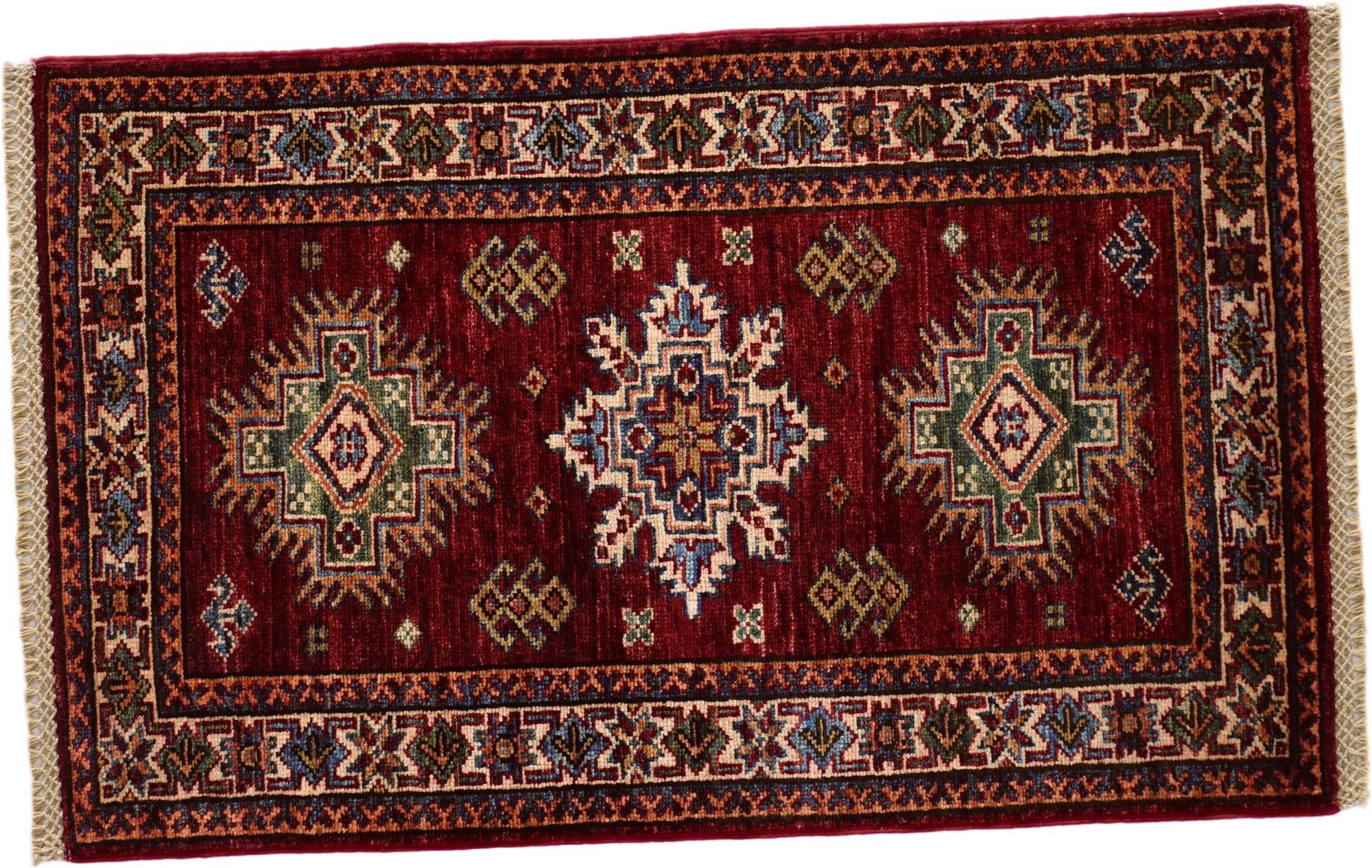 2' x 3' 2 Hand Knotted Kazak Rug