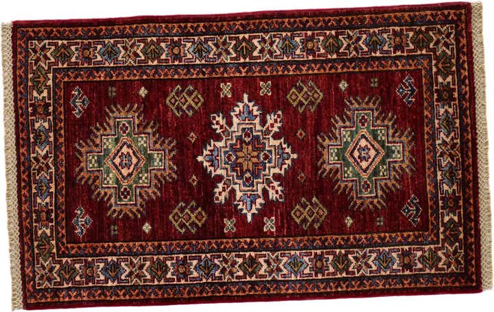 2' x 3' 2 Hand Knotted Kazak Rug