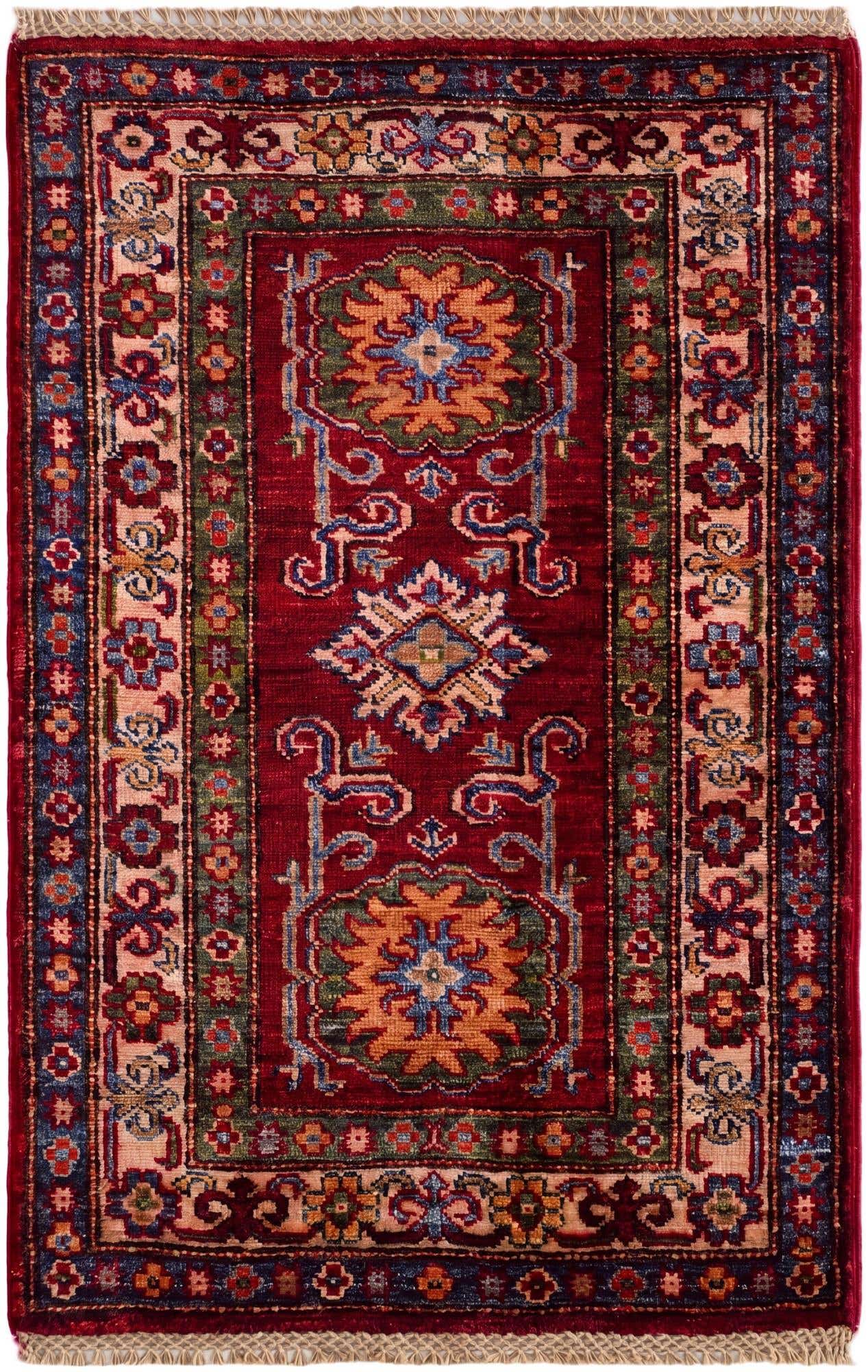 2' x 3' Hand Knotted Kazak Rug
