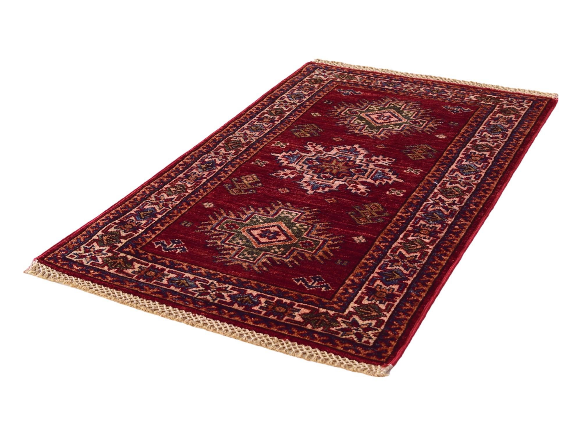 2' x 3' 3 Hand Knotted Kazak Rug