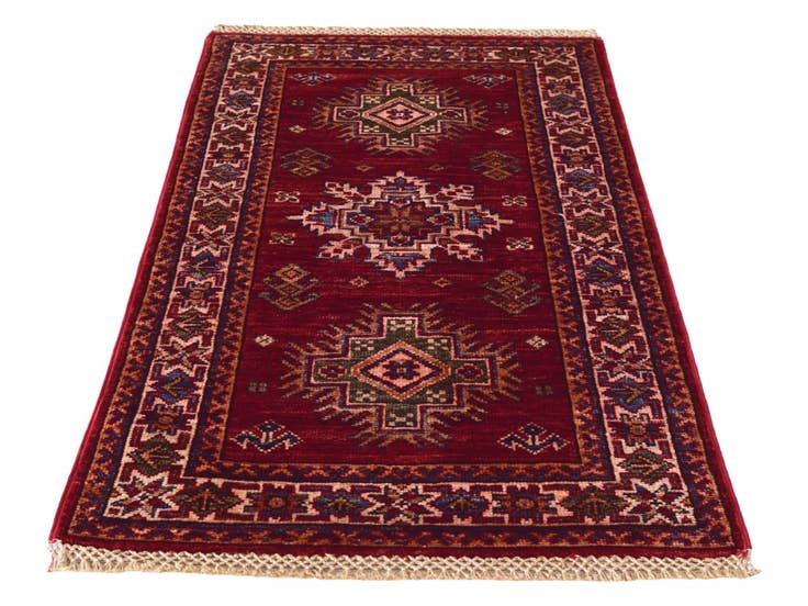 Detail image of 2' x 3' 3 Hand Knotted Kazak Rug