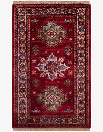 2' x 3' 3 Hand Knotted Kazak Rug
