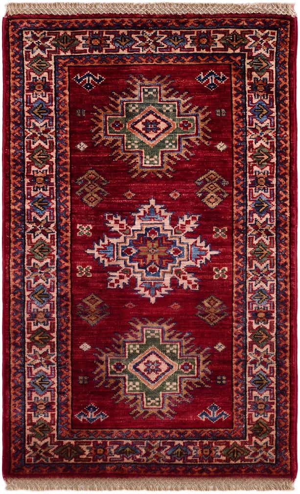 2' x 3' 3 Hand Knotted Kazak Rug