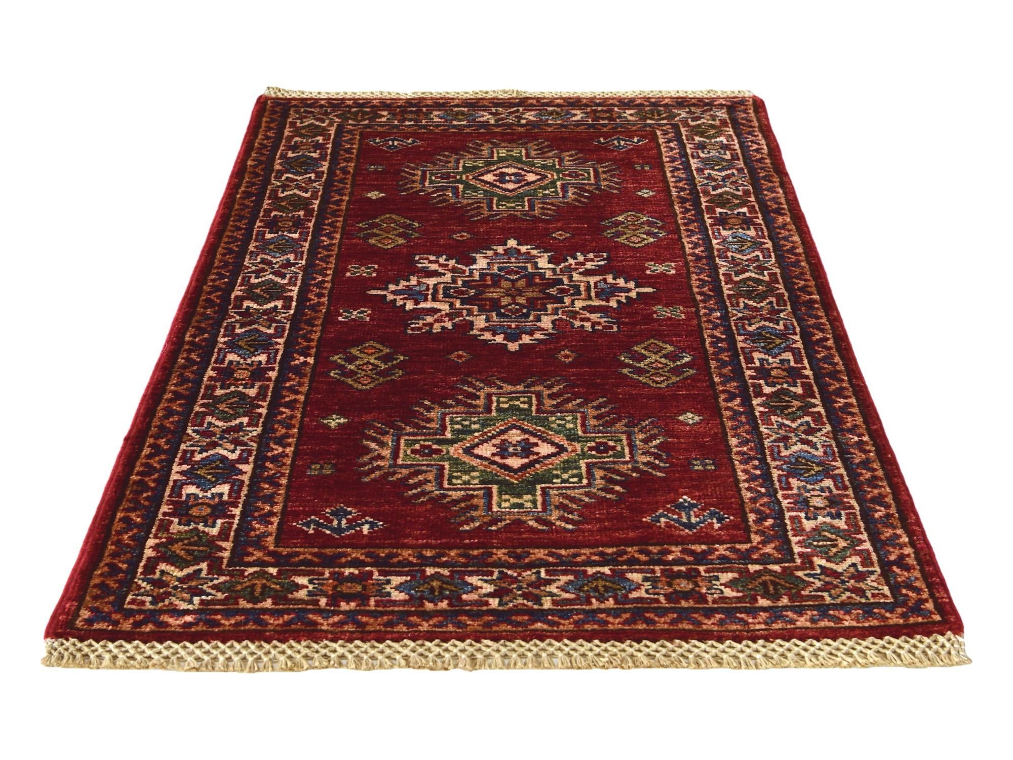 2' x 3' 2 Hand Knotted Kazak Rug