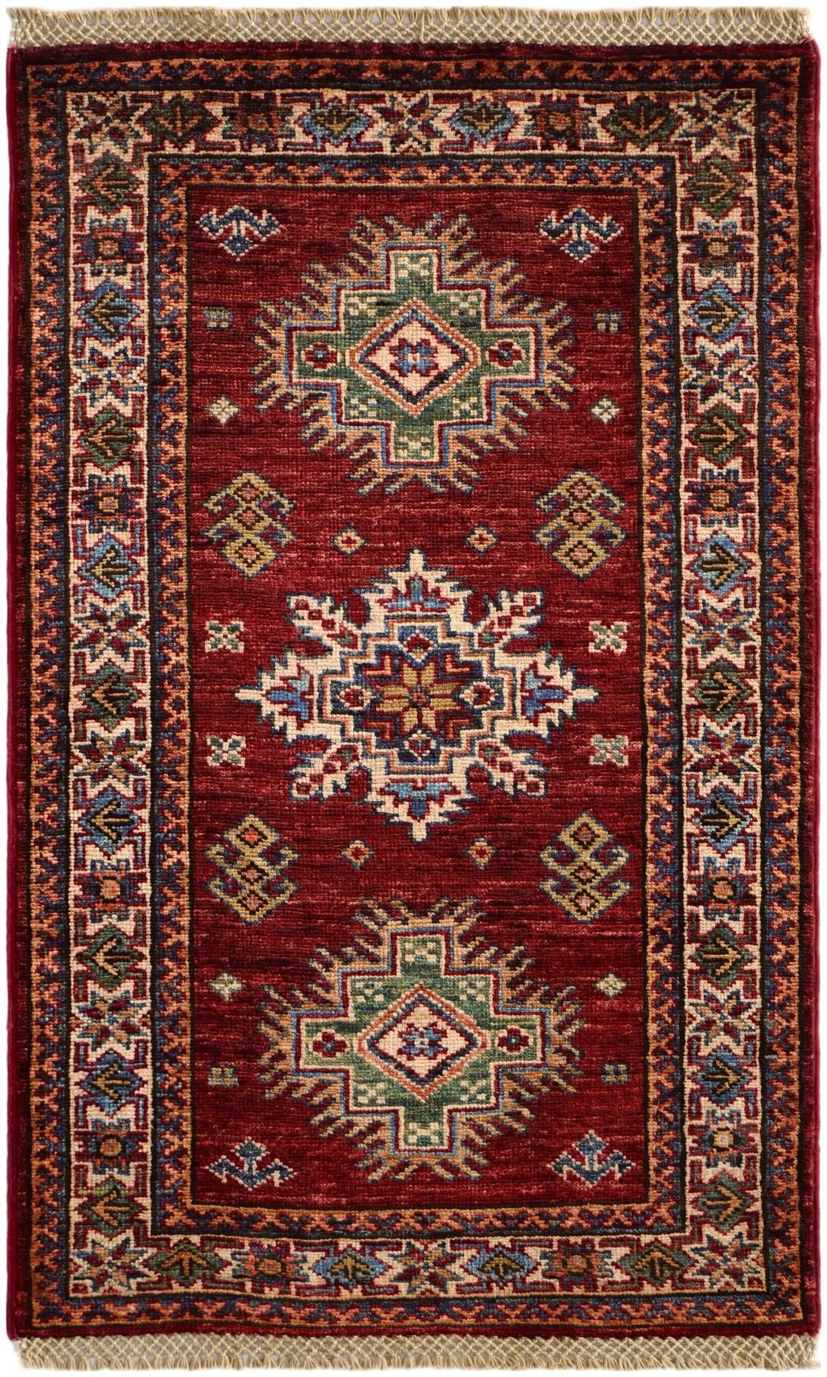 2' x 3' 2 Hand Knotted Kazak Rug