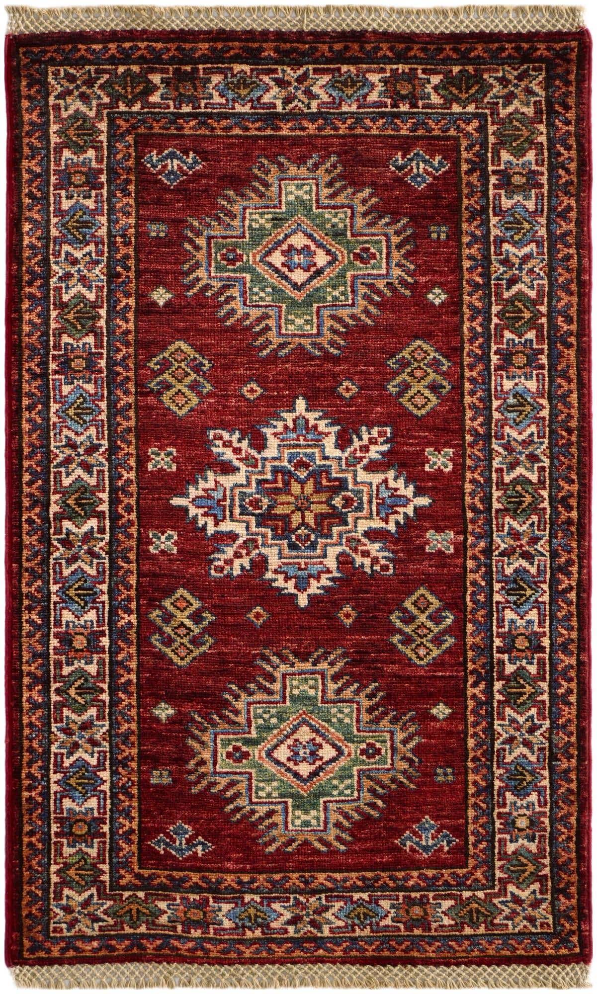 2' x 3' 2 Hand Knotted Kazak Rug