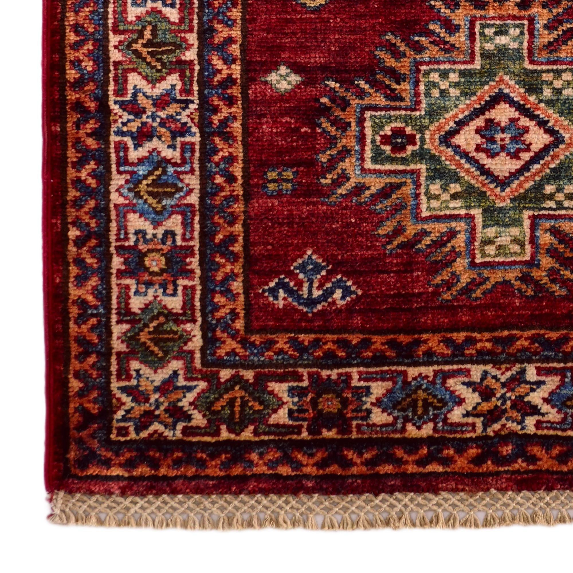 2' x 3' 3 Hand Knotted Kazak Rug