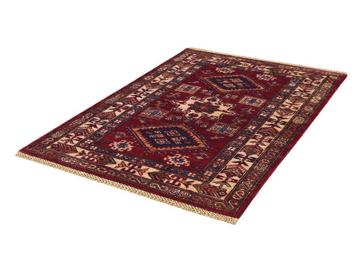 Detail image of 2' 8 x 3' 11 Hand Knotted Kazak Rug